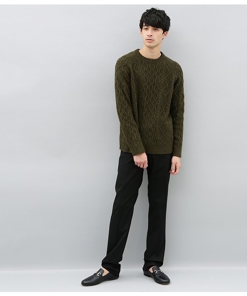 ADAM ET ROPE'（アダムエロペ）の「ネップケーブルニットプルオーバー（ニット/セーター・メンズ・ネイビー/ベージュ/グリーン系その他/パープル系その他2/オレンジ系その他4・M/L）」の10枚目の写真