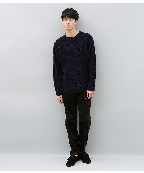 ADAM ET ROPE'（アダムエロペ）の「ネップケーブルニットプルオーバー（ニット/セーター・メンズ・ネイビー/ベージュ/グリーン系その他/パープル系その他2/オレンジ系その他4・M/L）」の19枚目の写真
