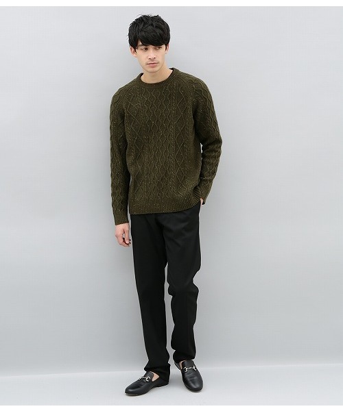 ADAM ET ROPE'（アダムエロペ）の「ネップケーブルニットプルオーバー（ニット/セーター・メンズ・ネイビー/ベージュ/グリーン系その他/パープル系その他2/オレンジ系その他4・M/L）」の20枚目の写真