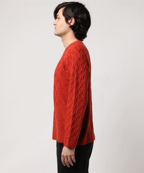 ADAM ET ROPE'（アダムエロペ）の「ネップケーブルニットプルオーバー（ニット/セーター・メンズ・ネイビー/ベージュ/グリーン系その他/パープル系その他2/オレンジ系その他4・M/L）」の12枚目の写真