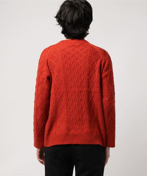 ADAM ET ROPE'（アダムエロペ）の「ネップケーブルニットプルオーバー（ニット/セーター・メンズ・ネイビー/ベージュ/グリーン系その他/パープル系その他2/オレンジ系その他4・M/L）」の13枚目の写真