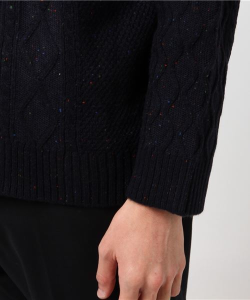 ADAM ET ROPE'（アダムエロペ）の「ネップケーブルニットプルオーバー（ニット/セーター・メンズ・ネイビー/ベージュ/グリーン系その他/パープル系その他2/オレンジ系その他4・M/L）」の15枚目の写真