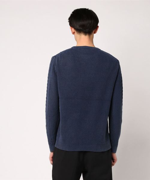 SHIPS(シップス)の「SC: "garment dyed" ミドルゲージ ランダム/アラン クルーネック ニット□(ニット/セーター・メンズ・ピンク/ブルー/ネイビー/オリーブ/ホワイト・LARGE/MEDIUM/SMALL/X-LARGE)」の14枚目の写真