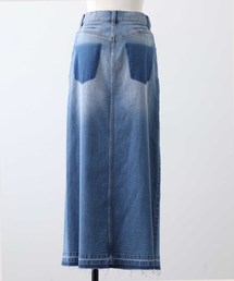 MUVEIL ミュベール★カットオフ スリットデニムスカート フルーツ刺繍ビーズ MUVEIL ミュベール☆カットオフ スリットデニムスカート