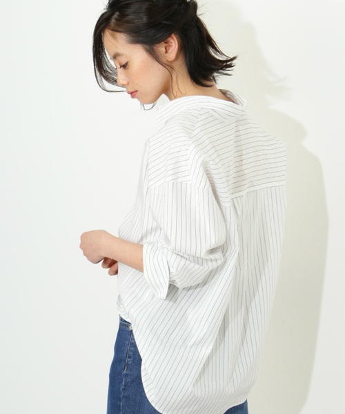 NATURAL BEAUTY BASIC(ナチュラルビューティーベーシック)の「コットンテンセルフォルムシャツ(シャツ/ブラウス・レディース・ホワイト系その他/オフホワイト・MEDIUM/SMALL)」の11枚目の写真