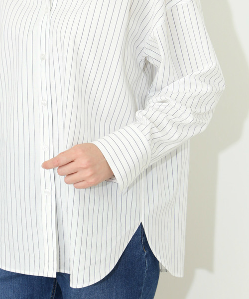 NATURAL BEAUTY BASIC(ナチュラルビューティーベーシック)の「コットンテンセルフォルムシャツ(シャツ/ブラウス・レディース・ホワイト系その他/オフホワイト・MEDIUM/SMALL)」の8枚目の写真
