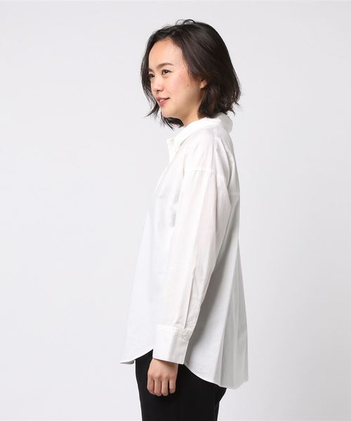 NATURAL BEAUTY BASIC(ナチュラルビューティーベーシック)の「コットンテンセルフォルムシャツ(シャツ/ブラウス・レディース・ホワイト系その他/オフホワイト・MEDIUM/SMALL)」の3枚目の写真