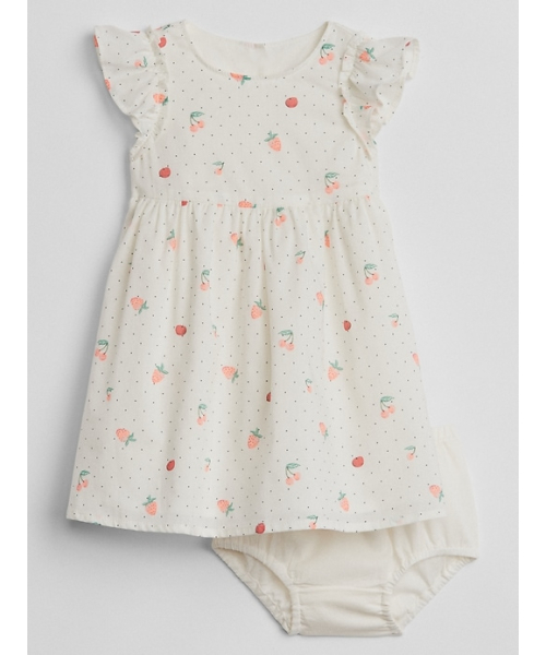 GAP(ギャップ)の「Gap ベリープリント フラッタースリーブドレス(ワンピース・キッズ・ホワイト系その他・18-24M/6-12M/3-6M/12-18M/0-3M)」の3枚目の写真