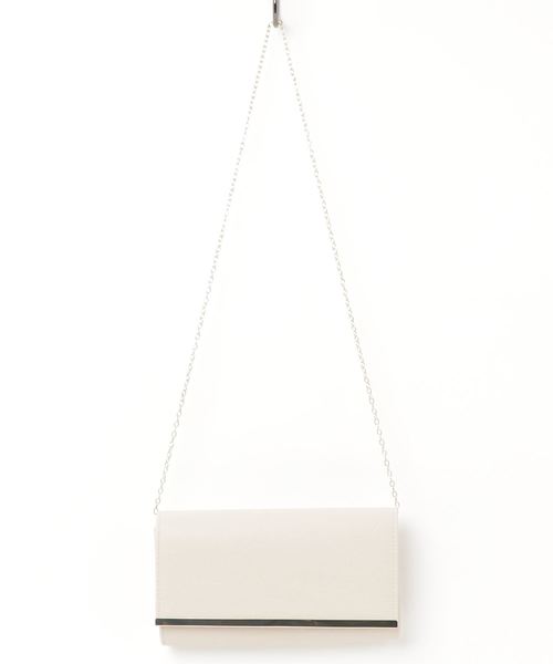 STYLEBLOCK（スタイルブロック）の「フェイクレザーゴールドプレートパーティークラッチバッグ（クラッチバッグ・レディース・ブラック/シルバー/ゴールド/オフホワイト・FREE）」の2枚目の写真