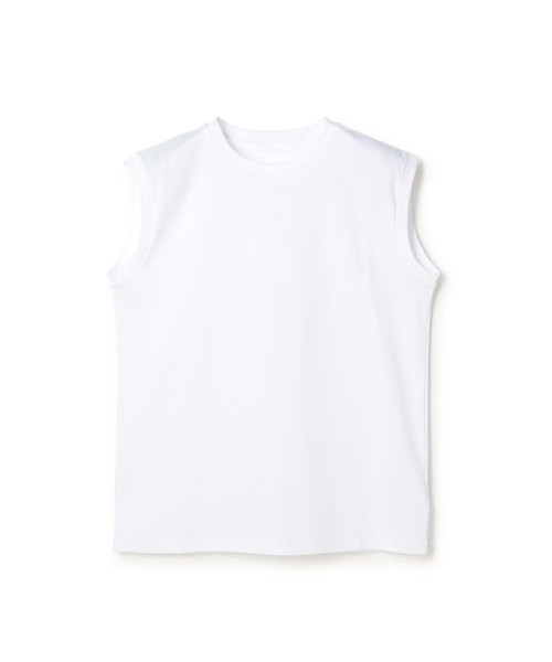 ESTNATION(エストネーション)の「ESTNATION フレンチスリーブTシャツ(Tシャツ/カットソー・レディース・オフホワイト/ブルー/キャメル/ピンク/ブラック・38)」の2枚目の写真