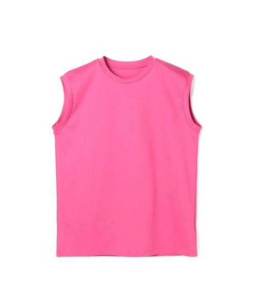 ESTNATION(エストネーション)の「ESTNATION フレンチスリーブTシャツ(Tシャツ/カットソー・レディース・オフホワイト/ブルー/キャメル/ピンク/ブラック・38)」の1枚目の写真