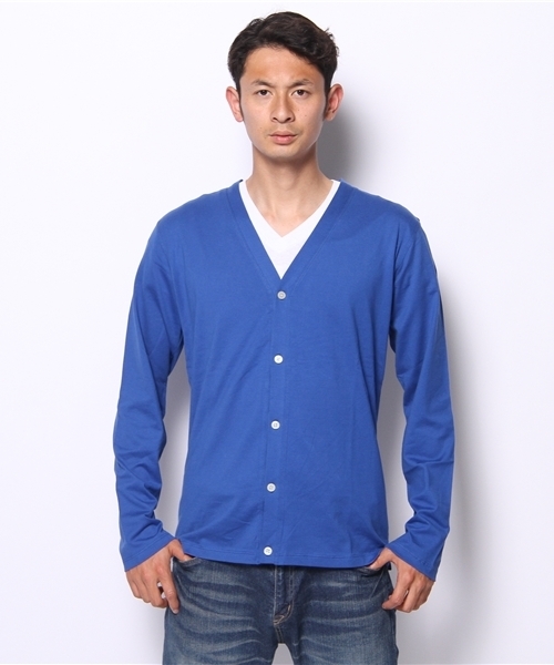 green label relaxing(グリーンレーベルリラクシング)の「□SUPIMA/C Vカーディガン(カーディガン/ボレロ・メンズ・ブラック/レッド/イエロー/コバルトブルー・SMALL/MEDIUM/LARGE/X-LARGE)」の5枚目の写真