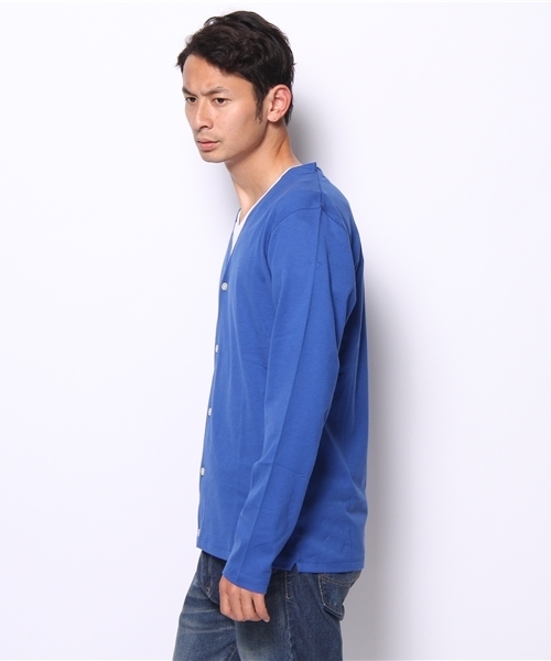 green label relaxing(グリーンレーベルリラクシング)の「□SUPIMA/C Vカーディガン(カーディガン/ボレロ・メンズ・ブラック/レッド/イエロー/コバルトブルー・SMALL/MEDIUM/LARGE/X-LARGE)」の6枚目の写真