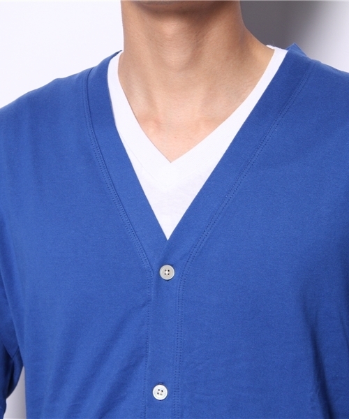 green label relaxing(グリーンレーベルリラクシング)の「□SUPIMA/C Vカーディガン(カーディガン/ボレロ・メンズ・ブラック/レッド/イエロー/コバルトブルー・SMALL/MEDIUM/LARGE/X-LARGE)」の8枚目の写真