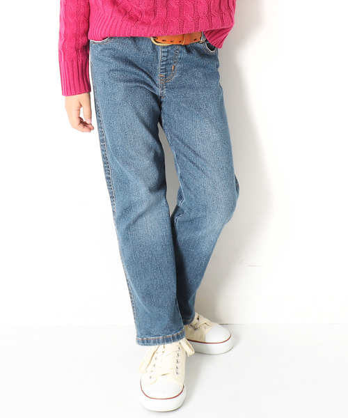 devirock(デビロック)の「楽デニム ストレッチルーズストレートデニムパンツ(デニムパンツ・キッズ・ブルー系その他/ネイビー/サックスブルー・130cm/140cm/150cm/160cm/110cm/100cm/120cm)」の2枚目の写真