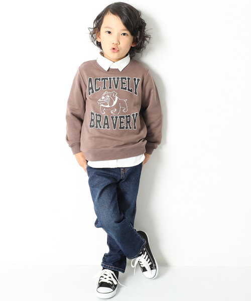 devirock(デビロック)の「楽デニム ストレッチルーズストレートデニムパンツ(デニムパンツ・キッズ・ブルー系その他/ネイビー/サックスブルー・130cm/140cm/150cm/160cm/110cm/100cm/120cm)」の4枚目の写真