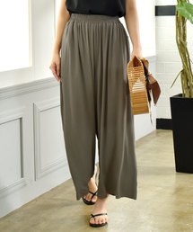 KOBE LETTUCE | モダール素材フレアシルエットワイドイージーパンツ＊レディース/スカンツ/ガウチョ[M2224]神戸レタス(その他パンツ)