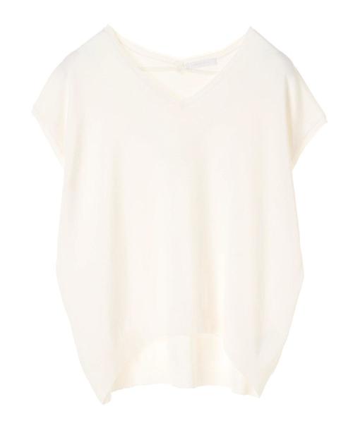 AMERICAN HOLIC（アメリカンホリック）の「・Vネックゆるプルオーバー＊（ニット/セーター・レディース・オフホワイト/イエロー/グリーン/ブラック/杢グレー/その他7・FREE）」の7枚目の写真