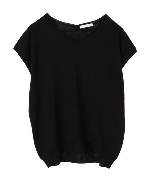 AMERICAN HOLIC（アメリカンホリック）の「・Vネックゆるプルオーバー＊（ニット/セーター・レディース・オフホワイト/イエロー/グリーン/ブラック/杢グレー/その他7・FREE）」の9枚目の写真