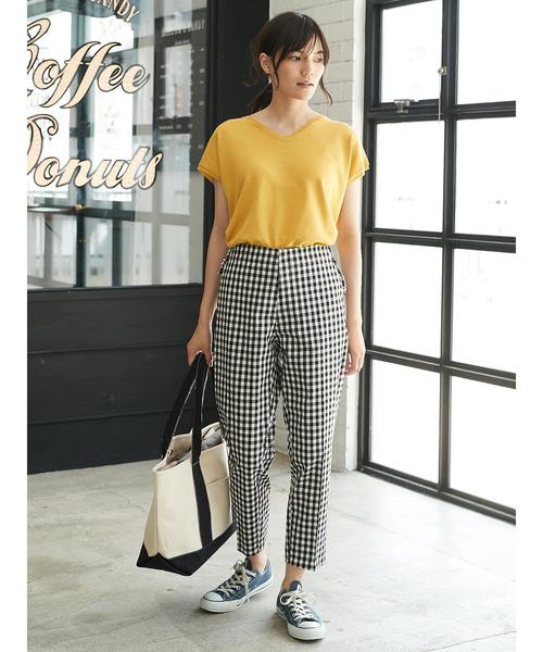 AMERICAN HOLIC（アメリカンホリック）の「・Vネックゆるプルオーバー＊（ニット/セーター・レディース・オフホワイト/イエロー/グリーン/ブラック/杢グレー/その他7・FREE）」の13枚目の写真