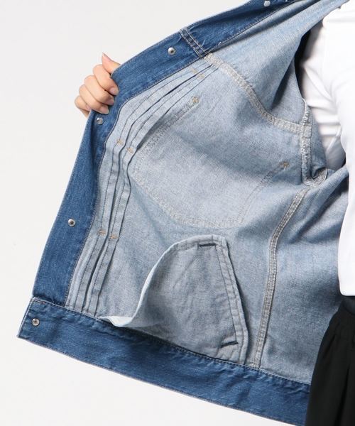 Moname（モナーム）の「Moname オーバーサイズ ジーンジャケット /41183281（デニムジャケット・レディース・ブルー・S）」の4枚目の写真