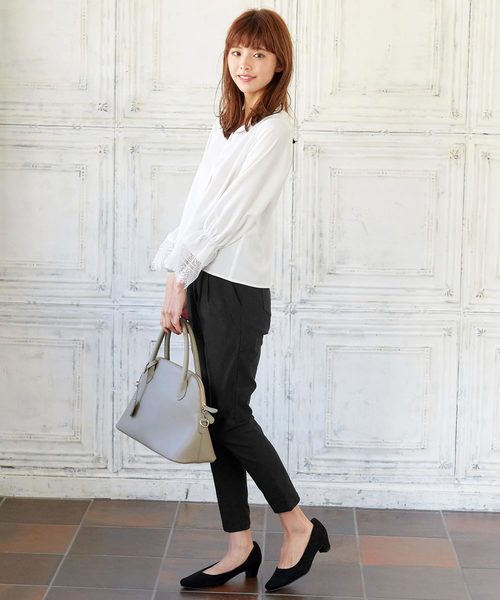 KOBE LETTUCE（コウベレタス）の「ストレッチタックテーパードパンツ＊レディース/ボトムス[M2247]神戸レタス（その他パンツ・レディース・ブラック/イエロー系その他/レッド系その他・FREE）」の10枚目の写真