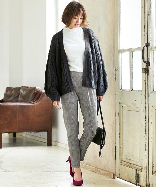 KOBE LETTUCE（コウベレタス）の「ストレッチタックテーパードパンツ＊レディース/ボトムス[M2247]神戸レタス（その他パンツ・レディース・ブラック/イエロー系その他/レッド系その他・FREE）」の11枚目の写真