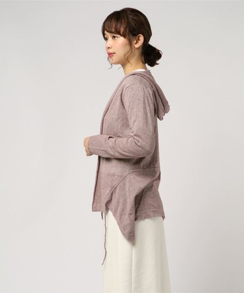 La・comfy（ラコンフィー）の「La・comfy / バルキーニットフードカーディガン（カーディガン/ボレロ・レディース・ネイビー/ブラウン/グレー/ナチュラル・FREE）」の5枚目の写真