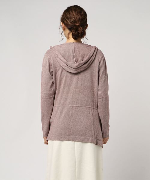 La・comfy（ラコンフィー）の「La・comfy / バルキーニットフードカーディガン（カーディガン/ボレロ・レディース・ネイビー/ブラウン/グレー/ナチュラル・FREE）」の6枚目の写真