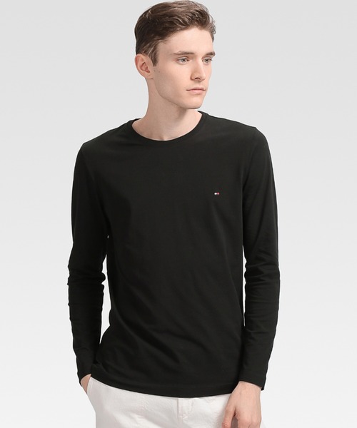 TOMMY HILFIGER(トミーヒルフィガー)の「【オンライン限定】トミーヒルフィガー ワンポイントロゴロングスリーブTシャツ(Tシャツ/カットソー・メンズ・ホワイト/ブラック/ネイビー・SMALL/MEDIUM/LARGE/X-LARGE)」の10枚目の写真