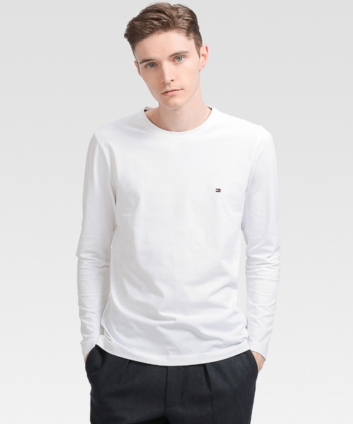 TOMMY HILFIGER(トミーヒルフィガー)の「【オンライン限定】トミーヒルフィガー ワンポイントロゴロングスリーブTシャツ(Tシャツ/カットソー・メンズ・ホワイト/ブラック/ネイビー・SMALL/MEDIUM/LARGE/X-LARGE)」の11枚目の写真