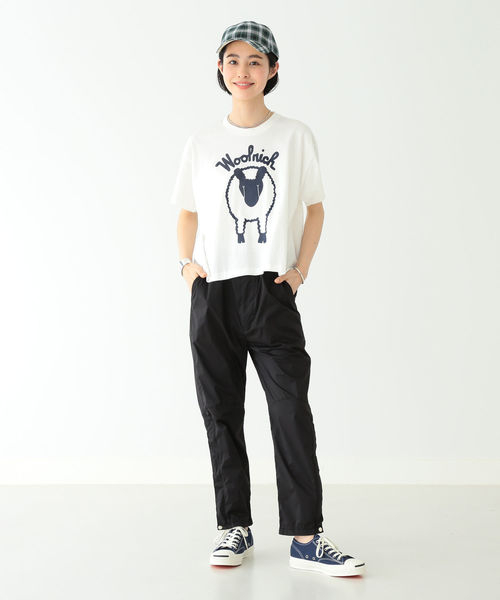 BEAMS BOY（ビームスボーイ）の「WOOLRICH / 別注 プリント Tシャツ（Tシャツ/カットソー・レディース・ホワイト/ネイビー・ONE SIZE）」の6枚目の写真