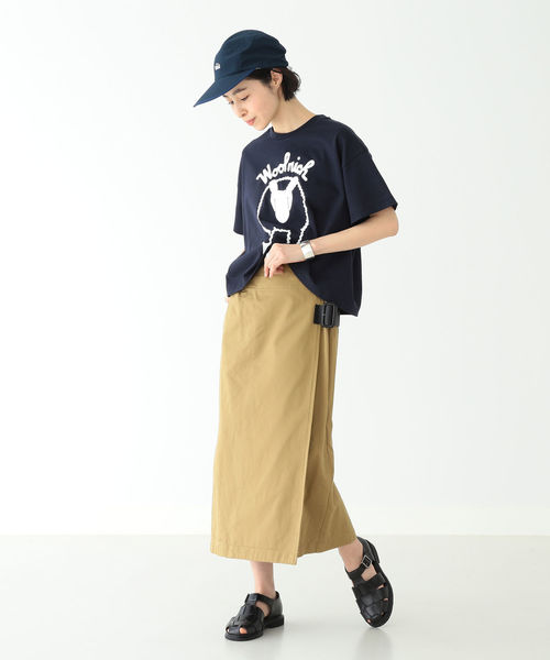 BEAMS BOY（ビームスボーイ）の「WOOLRICH / 別注 プリント Tシャツ（Tシャツ/カットソー・レディース・ホワイト/ネイビー・ONE SIZE）」の8枚目の写真
