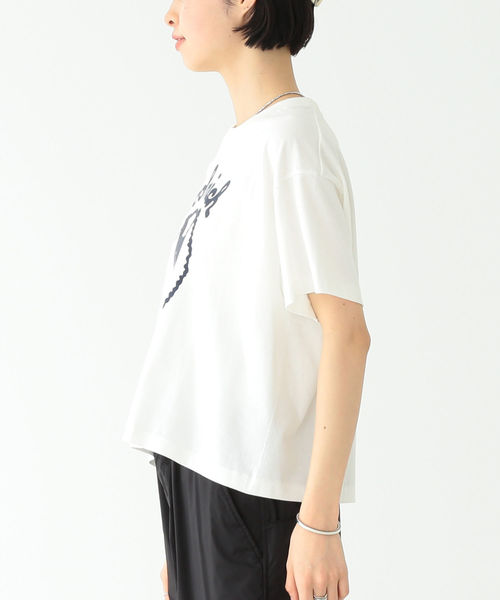 BEAMS BOY（ビームスボーイ）の「WOOLRICH / 別注 プリント Tシャツ（Tシャツ/カットソー・レディース・ホワイト/ネイビー・ONE SIZE）」の9枚目の写真