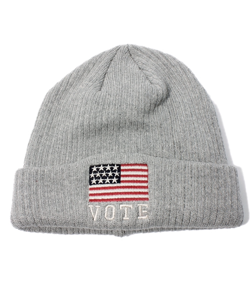 BEAUTY&YOUTH UNITED ARROWS(ビューティーアンドユースユナイテッドアローズ)の「<VOTE MAKE NEW CLOTHES> FLAG KNITCAP/ニット帽(ニットキャップ/ビーニー・メンズ・ブラック/グレー/ワインレッド/オリーブ/ネイビー・ONE SIZE)」の3枚目の写真