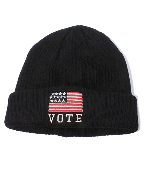 BEAUTY&YOUTH UNITED ARROWS(ビューティーアンドユースユナイテッドアローズ)の「<VOTE MAKE NEW CLOTHES> FLAG KNITCAP/ニット帽(ニットキャップ/ビーニー・メンズ・ブラック/グレー/ワインレッド/オリーブ/ネイビー・ONE SIZE)」の2枚目の写真