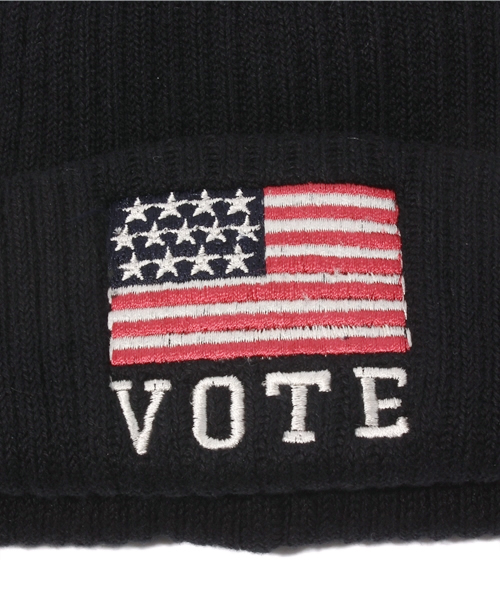 BEAUTY&YOUTH UNITED ARROWS(ビューティーアンドユースユナイテッドアローズ)の「<VOTE MAKE NEW CLOTHES> FLAG KNITCAP/ニット帽(ニットキャップ/ビーニー・メンズ・ブラック/グレー/ワインレッド/オリーブ/ネイビー・ONE SIZE)」の7枚目の写真