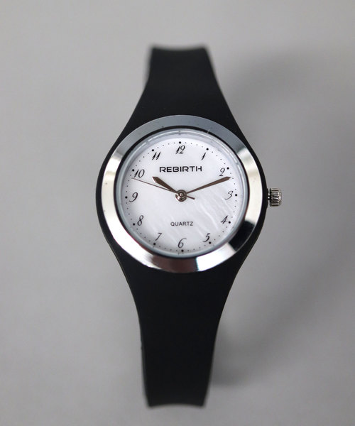 FL import collection（エフエルインポートコレクション）の「【REBIRTH】小振りシンプルシリコンカラーレディースウォッチ（アナログ腕時計・レディース・ホワイト/ライトブルー/ブラック/ライトピンク・FREE）」の2枚目の写真