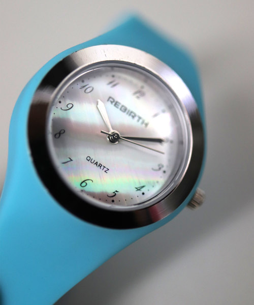 FL import collection（エフエルインポートコレクション）の「【REBIRTH】小振りシンプルシリコンカラーレディースウォッチ（アナログ腕時計・レディース・ホワイト/ライトブルー/ブラック/ライトピンク・FREE）」の8枚目の写真