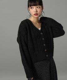LOWRYS FARM | ３Ｇケーブルショートカーディガン２　823919(カーディガン/ボレロ)