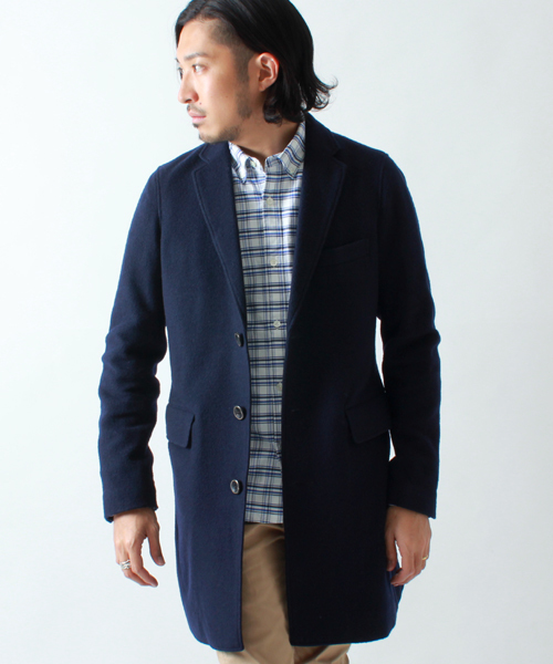 BEAMS(ビームス)の「□BEAMS / CHESTERFIELD COAT(その他アウター・メンズ・ブラウン系その他/ネイビー/グリーン・SMALL/MEDIUM/LARGE)」の3枚目の写真