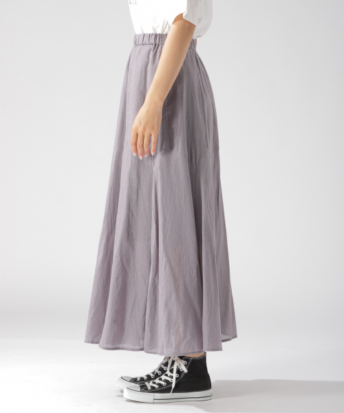 BAYFLOW（ベイフロー）の「コットンリネンエスカルゴマキシスカート（スカート・レディース・グレー/カーキ/ピンク/イエロー/ブルー/グリーン・SMALL/MEDIUM/X-SMALL）」の16枚目の写真