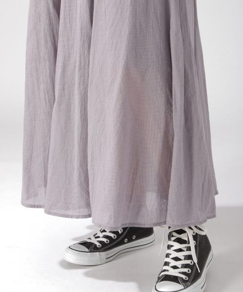 BAYFLOW（ベイフロー）の「コットンリネンエスカルゴマキシスカート（スカート・レディース・グレー/カーキ/ピンク/イエロー/ブルー/グリーン・SMALL/MEDIUM/X-SMALL）」の7枚目の写真