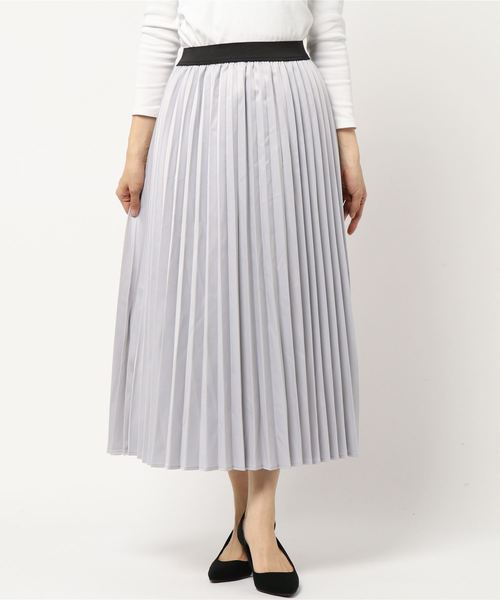 natural couture（ナチュラルクチュール）の「セットプリーツ微光沢スカート（スカート・レディース・ベージュ/パープル/ブラウン/アイボリー/グレー/オレンジ/ミント・FREE）」の16枚目の写真