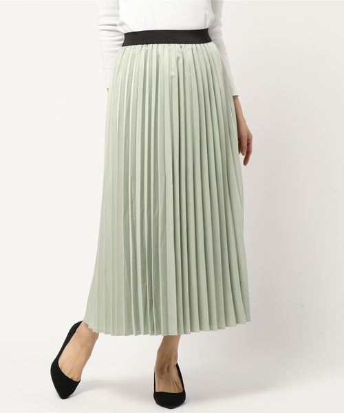 natural couture（ナチュラルクチュール）の「セットプリーツ微光沢スカート（スカート・レディース・ベージュ/パープル/ブラウン/アイボリー/グレー/オレンジ/ミント・FREE）」の15枚目の写真