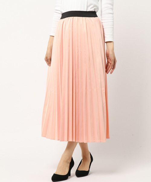 natural couture（ナチュラルクチュール）の「セットプリーツ微光沢スカート（スカート・レディース・ベージュ/パープル/ブラウン/アイボリー/グレー/オレンジ/ミント・FREE）」の14枚目の写真
