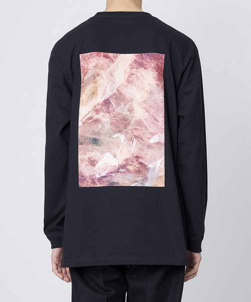 JUHA(ユハ)の「'TEXTURE' PRINT T-SHIRT(Tシャツ/カットソー)」|ブラック