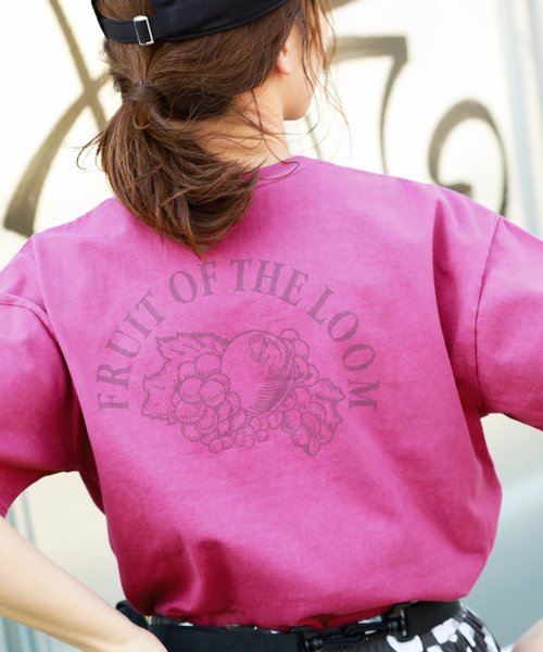 FRUIT OF THE LOOM（フルーツオブザルーム）の「【Fruit Of The Loom(フルーツオブザルーム)】別注フルーツカラーTシャツ（Tシャツ/カットソー・レディース・パープル/オフホワイト/オレンジ/グリーン・FREE）」の10枚目の写真