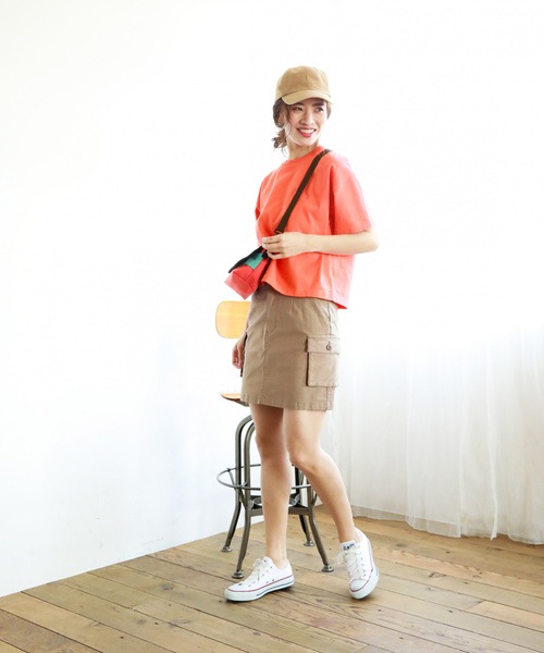 FRUIT OF THE LOOM（フルーツオブザルーム）の「【Fruit Of The Loom(フルーツオブザルーム)】別注フルーツカラーTシャツ（Tシャツ/カットソー・レディース・パープル/オフホワイト/オレンジ/グリーン・FREE）」の13枚目の写真