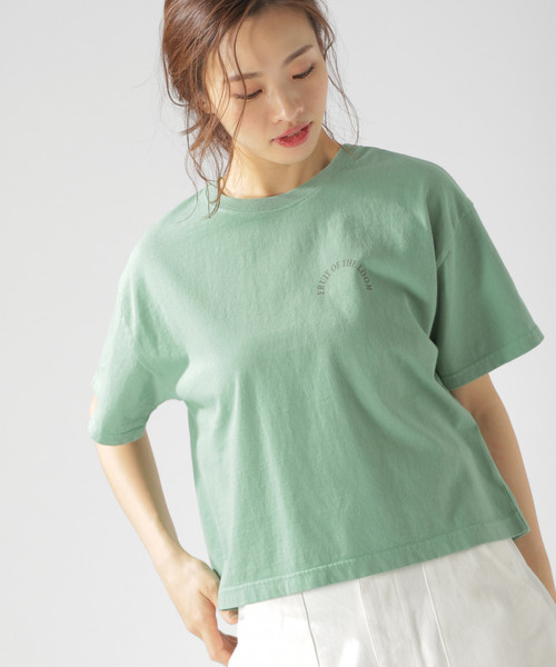 FRUIT OF THE LOOM（フルーツオブザルーム）の「【Fruit Of The Loom(フルーツオブザルーム)】別注フルーツカラーTシャツ（Tシャツ/カットソー・レディース・パープル/オフホワイト/オレンジ/グリーン・FREE）」の16枚目の写真